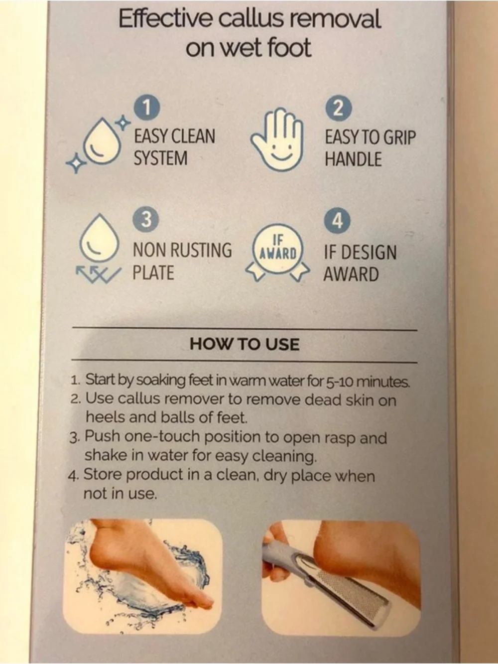 Callus Remover Wet Feet Pedicure Tool Smooth Heels
